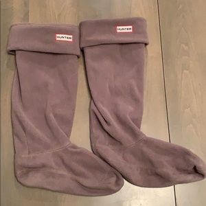 Hunter Welly Fleece Socks Gray M/L